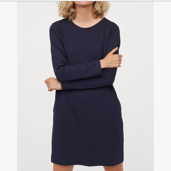 H&M Dresses & Skirts - 💥HP H&M Sheath dress blue M loose formal career